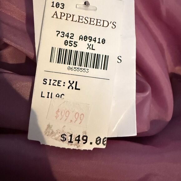 Appleseeds Wool Blend Coat XL Hidden Snap Buttons Lavender With Pockets NWT - Picture 8 of 10